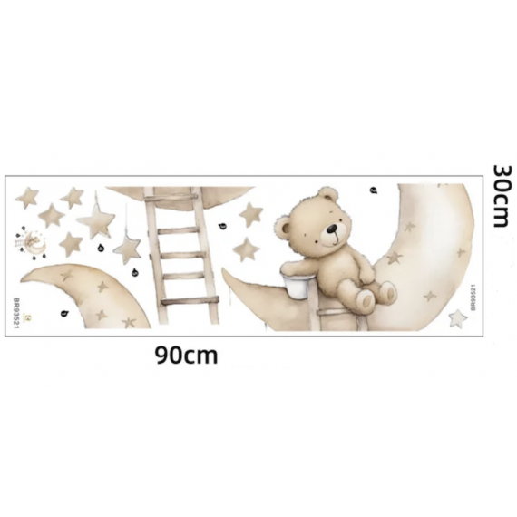 Drømmende Teddy Wallsticker