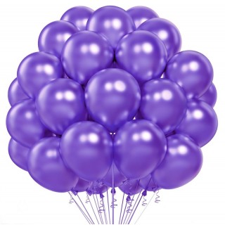 Lilla Metallic Ballonger, 20 stk