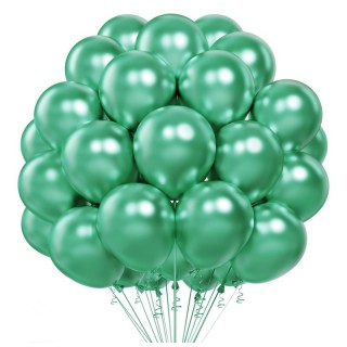 Grønne Metallic Ballonger, 20 stk