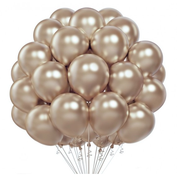 Champagne Metallic Ballonger, 20 stk