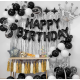 Sort Happy Birthday Foliebanner