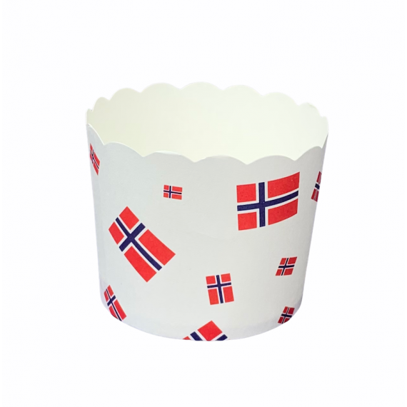 Cupcakeformer Norske Flagg