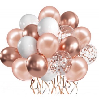 Rose Gold Ballongbukett, 40 stk