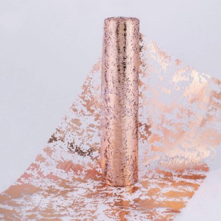 Rose Gold Glitter Bordløper, 9 meter