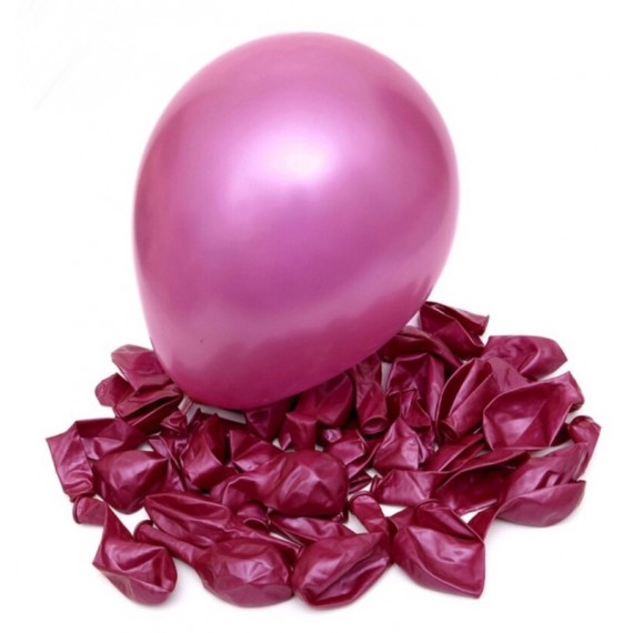 Mørkerosa Perle Ballonger, 20 stk