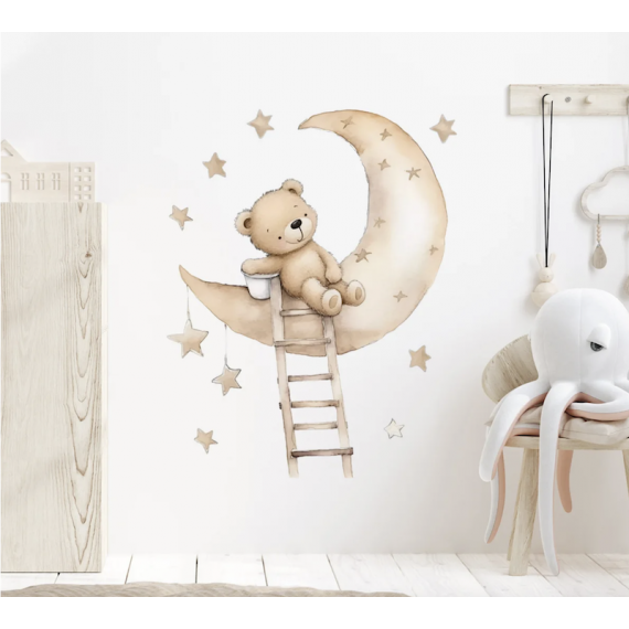 Drømmende Teddy Wallsticker