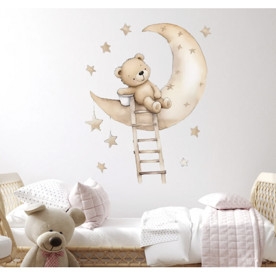 Drømmende Teddy Wallsticker