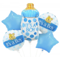 It´s A Boy Folieballonger, 5 stk